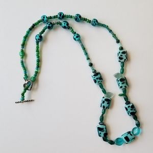 ❗Vintage Tiffany Blue Glass Bead Necklace❗